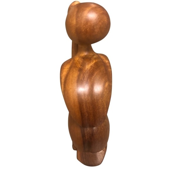 Wooden Sculpture Hand Carved Thinking  Praying Conversation Piece - Picture 3 of 8